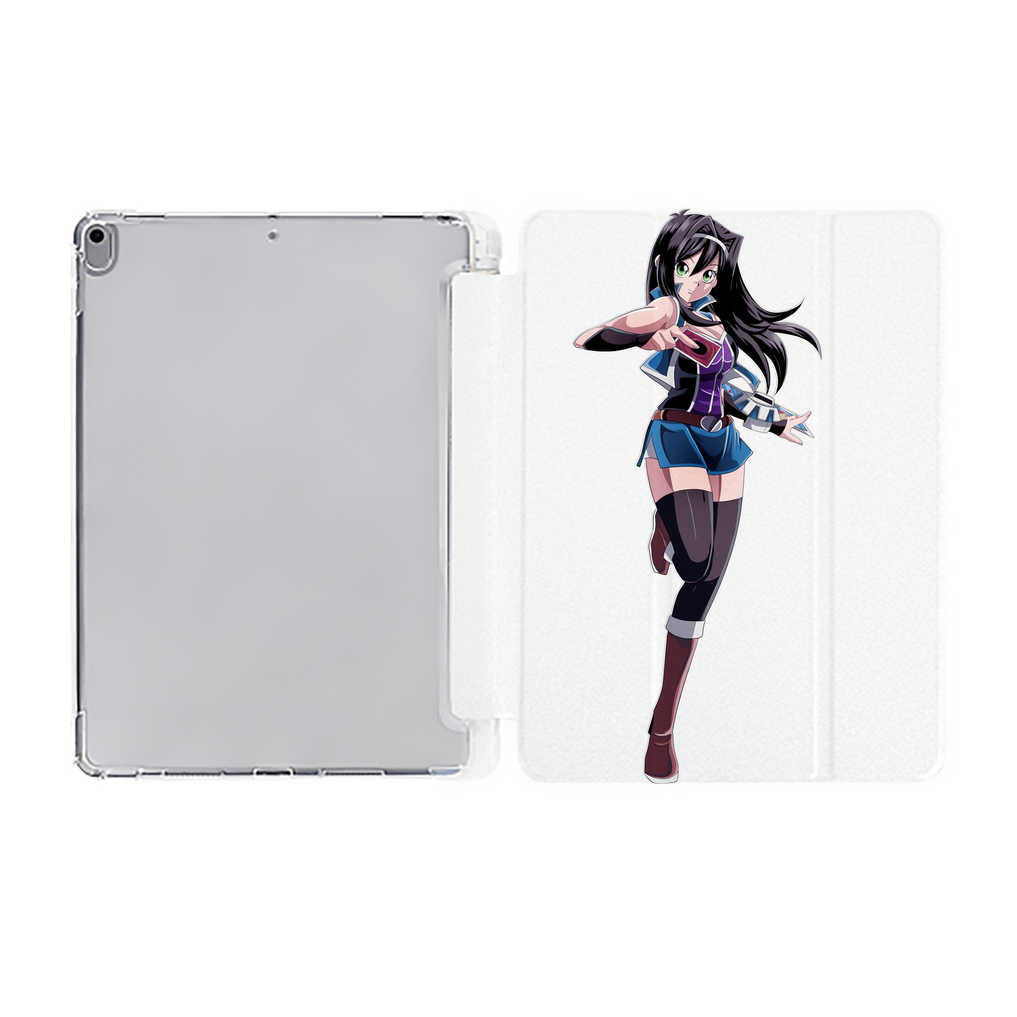 （画像用） 遊☆戯☆王 Yu-Gi-Oh! IPad ケース ペン収納付き 三つ折りスタンド PUレザー×シリコン 対応機種9.5/10.5/10.9インチ